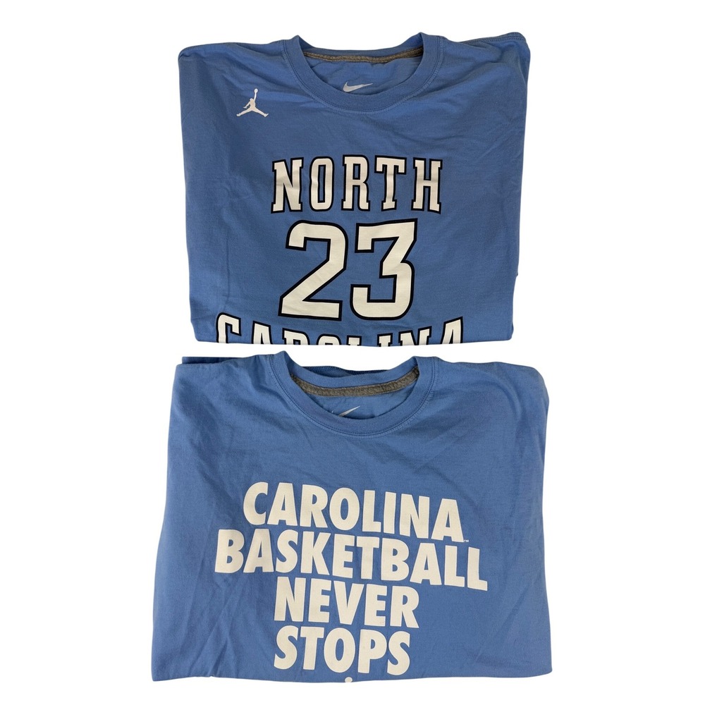 Nike Jordan T-Shirt Lot Mens XL Blue North Carolina Tar Heels MJ‎ 23 Basketball